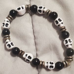 Handcrafted skull bracelet